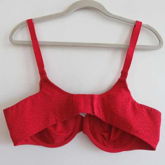 WACOAL Back Appeal Mesh Bra in Barbados Cherry Retro Pinup - Size 38C - Picture 8 of 13